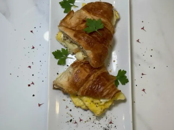 Egg and Cheese Croissant at Mocha Melt Cafe in Old City Philadelphia