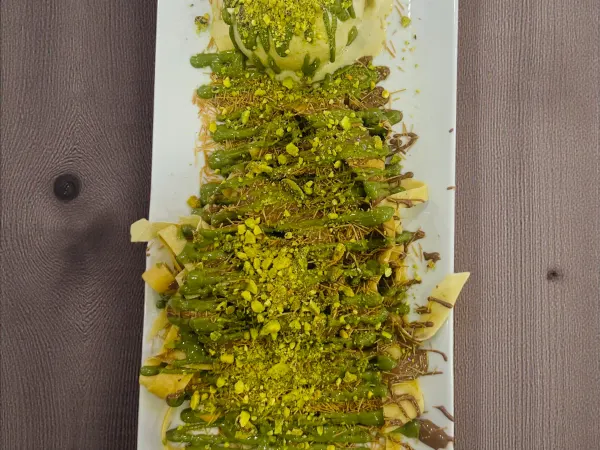Dubai Fettuccini Crepe (Pistachio Gelato) at Mocha Melt Cafe in Old City Philadelphia