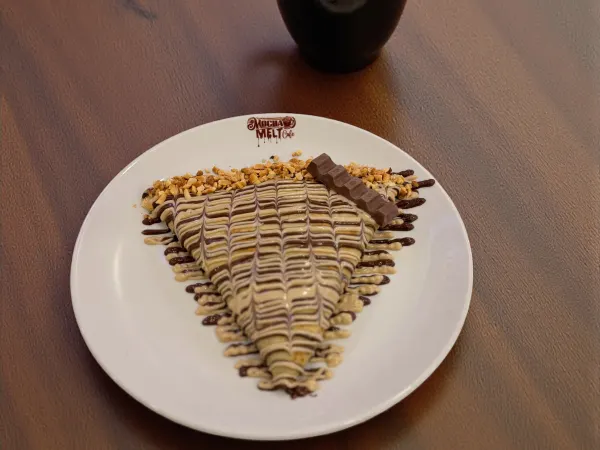 Kinder Bueno Crepe (Strawberry and Banana Inside) at Mocha Melt Cafe in Old City Philadelphia