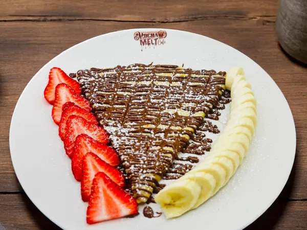 Nutella, Banana, Strawberry Crepe at Mocha Melt Cafe in Old City Philadelphia