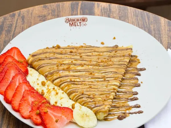Nutella Lotus Crepe (Strawberry & Banana) at Mocha Melt Cafe in Old City Philadelphia