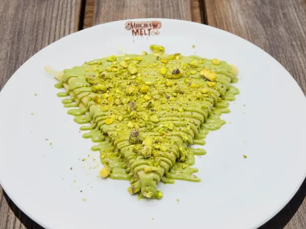 Pistachio Crepe at Mocha Melt Cafe in Old City Philadelphia