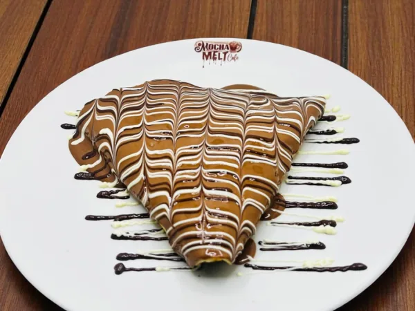 Triple Chocolate Crepe (Strawberry & Banana) at Mocha Melt Cafe in Old City Philadelphia