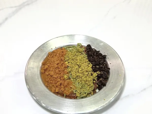 Mix Kunafa (Pistachio, Lotus, Oreo) at Mocha Melt Cafe in Old City Philadelphia