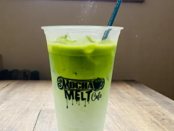 Matcha Latte at Mocha Melt Cafe in Old City Philadelphia