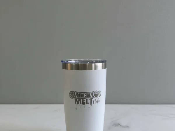 White Tumbler at Mocha Melt Cafe in Old City Philadelphia
