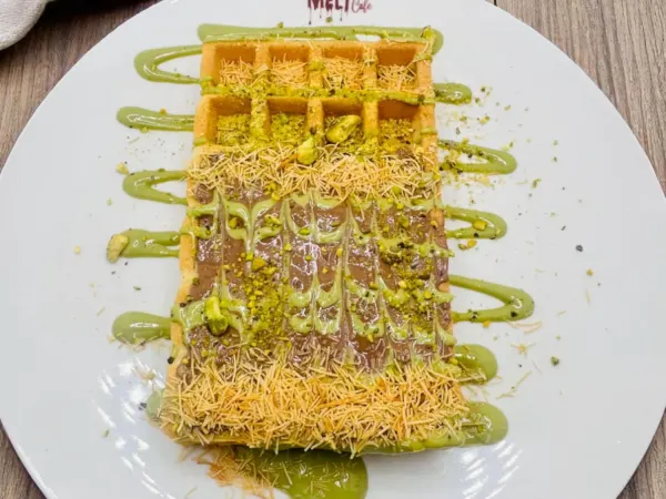 Dubai Waffle at Mocha Melt Cafe in Old City Philadelphia