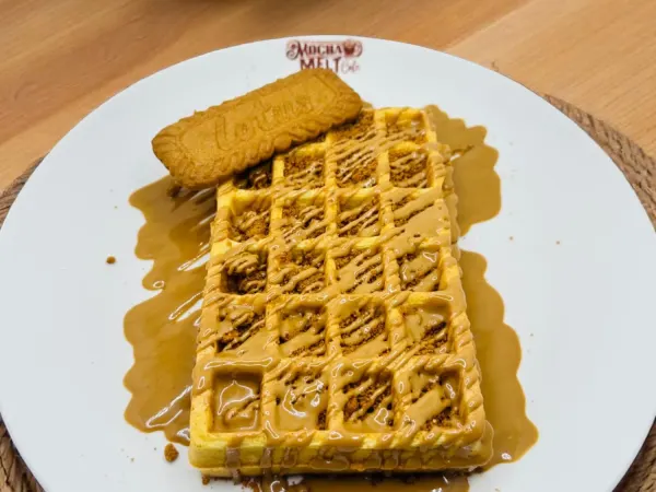 Lotus Waffle at Mocha Melt Cafe in Old City Philadelphia