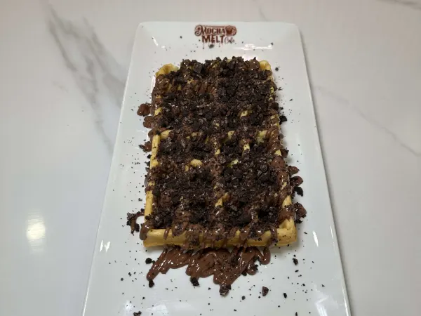 Oreo Waffle at Mocha Melt Cafe in Old City Philadelphia