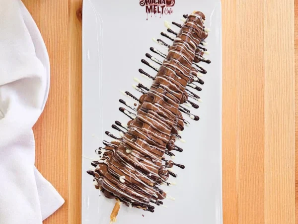 Stick Waffle with Triple Chocolate at Mocha Melt Cafe in Old City Philadelphia