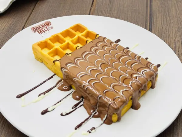 Triple Chocolate Waffle at Mocha Melt Cafe in Old City Philadelphia